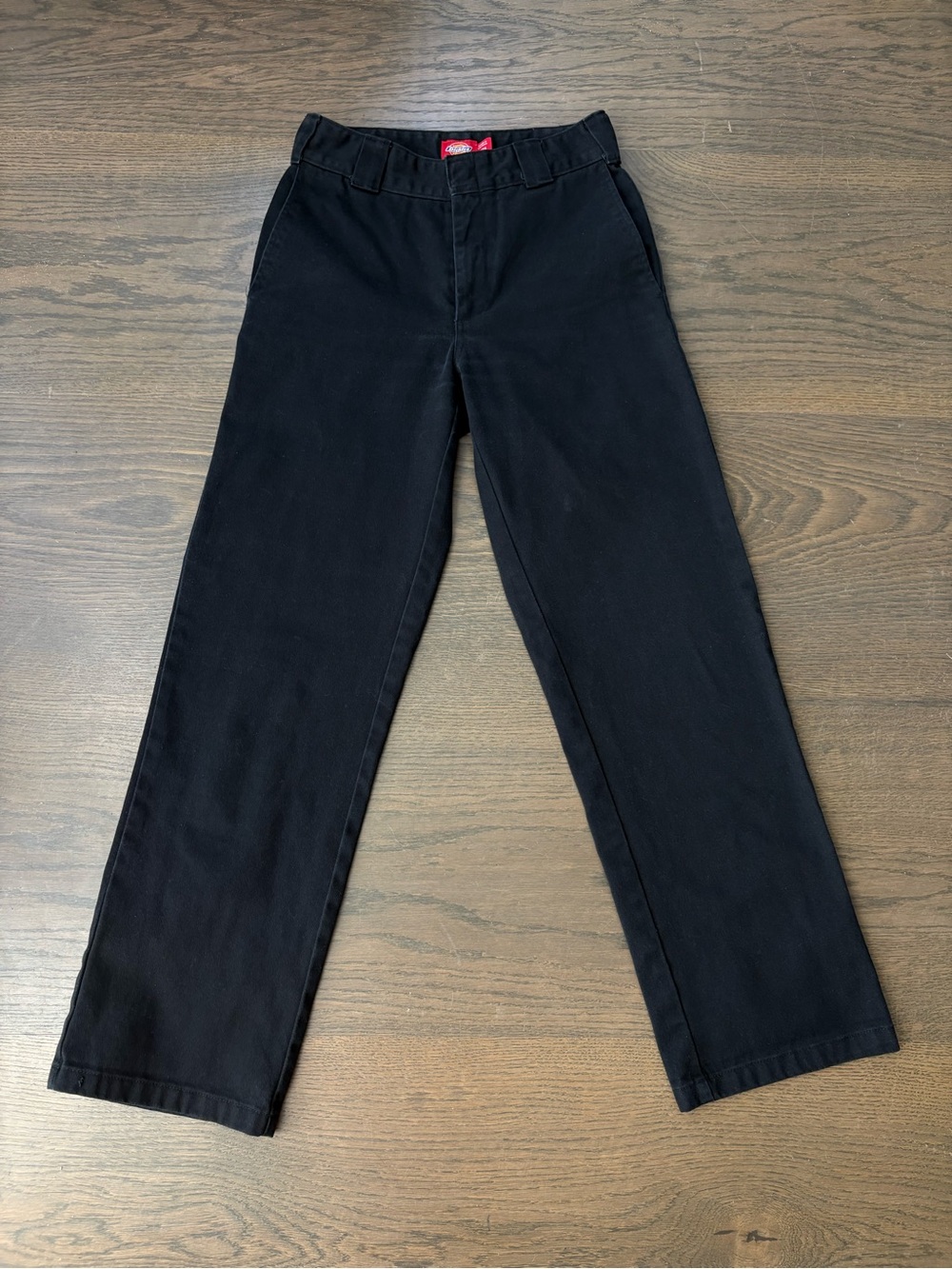 Dickies Worker Crop Roll Hem Black Pants